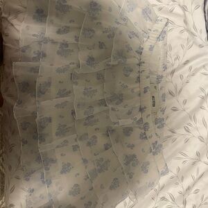 Hollister White Ruffle Mini Skirt